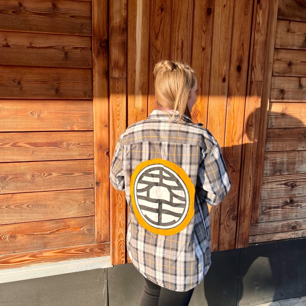 Custom Upcycled Flannel. Dragon Ball Z. G. H. Bass & Co. Medium.
